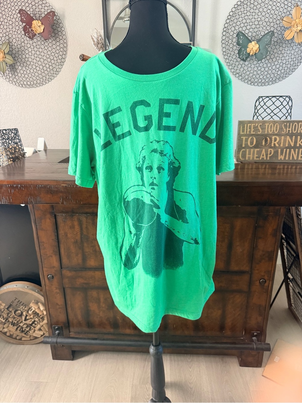 Larry Bird Aeropostale Bright Green 'Legend' Graphic Tee